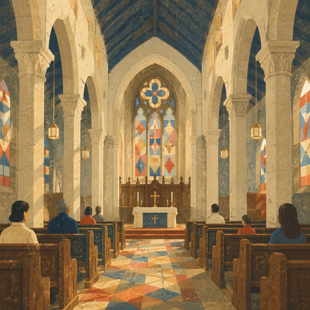 Gothic Sanctuary With Soaring Vaulted Ceiling