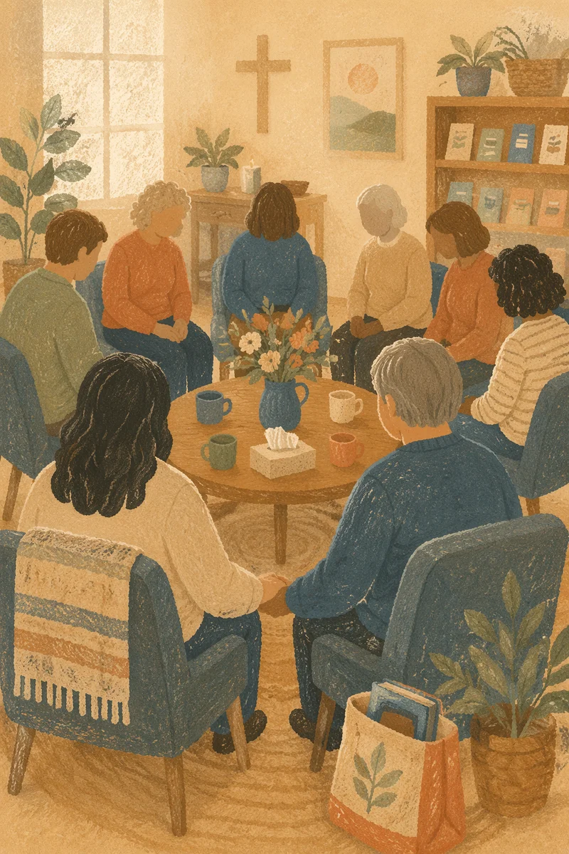 Compassionate Grief Support Group in Church Room