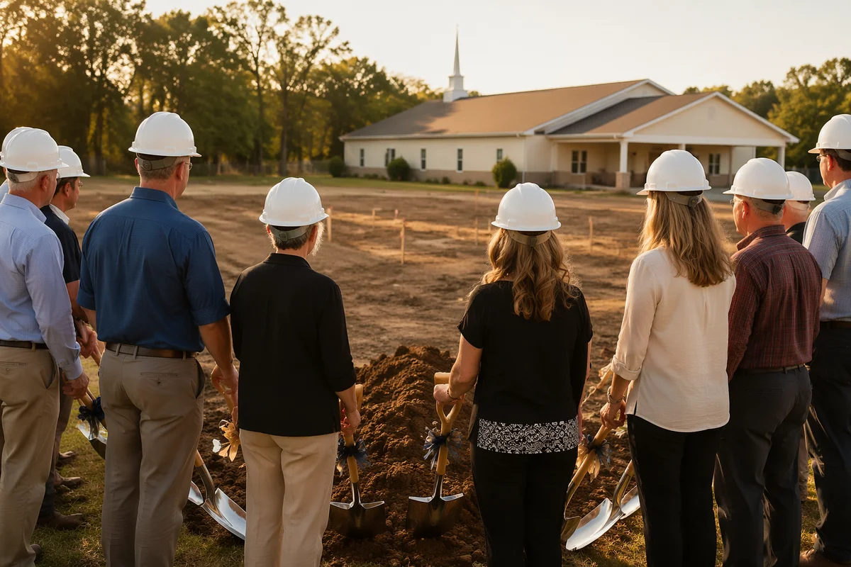 Church Groundbreaking Ceremony for New Building