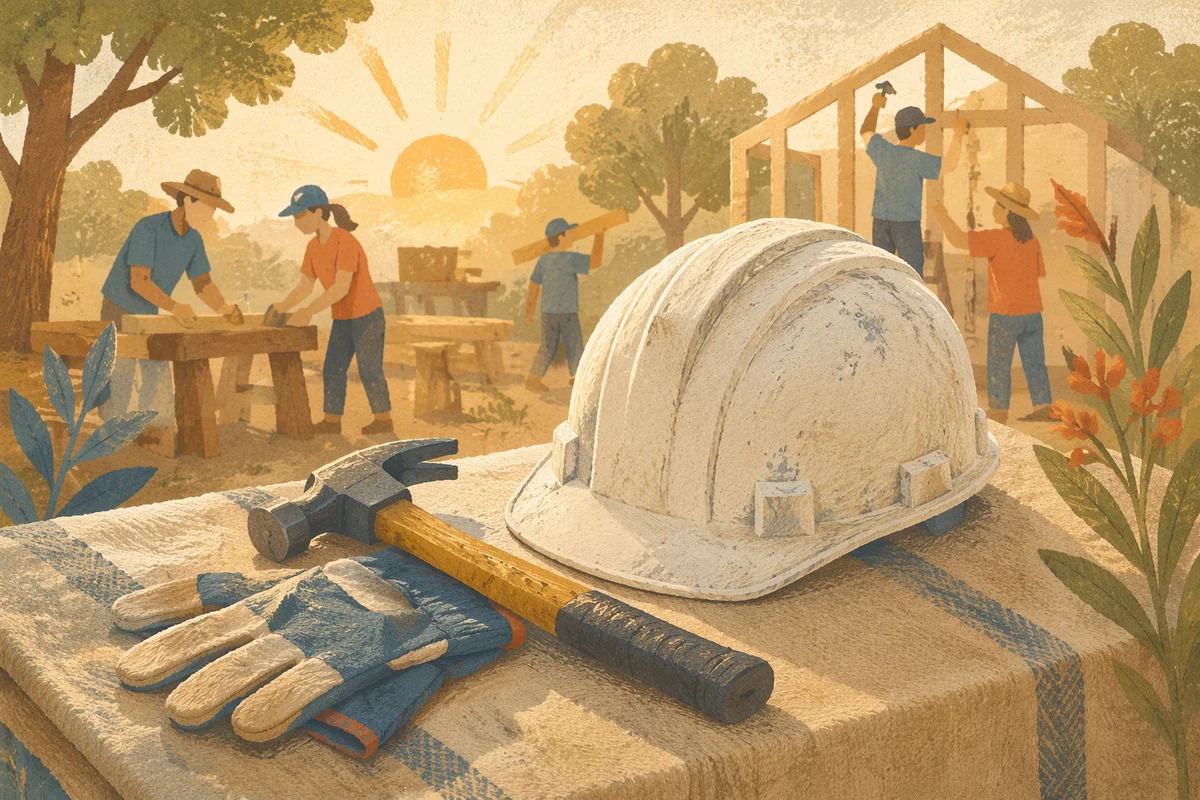 Volunteer Home Build Tools at Sunrise