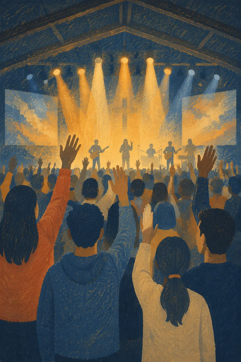 Raised Hands Worship Concert in Church
