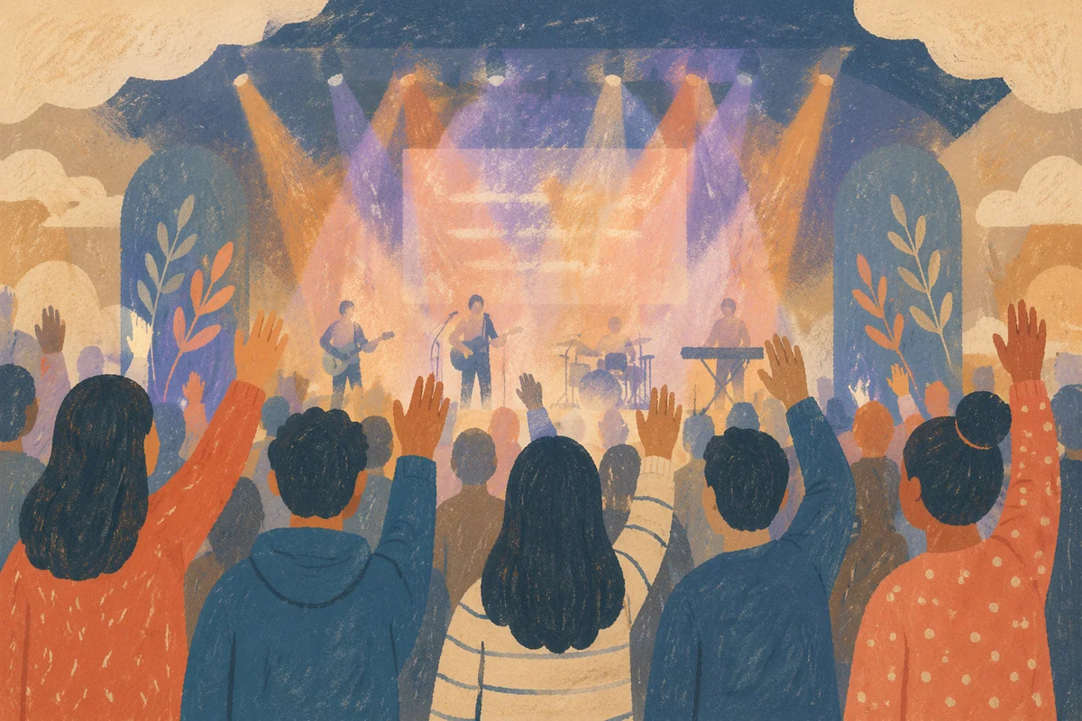 Raised Hands Worship Concert in Church