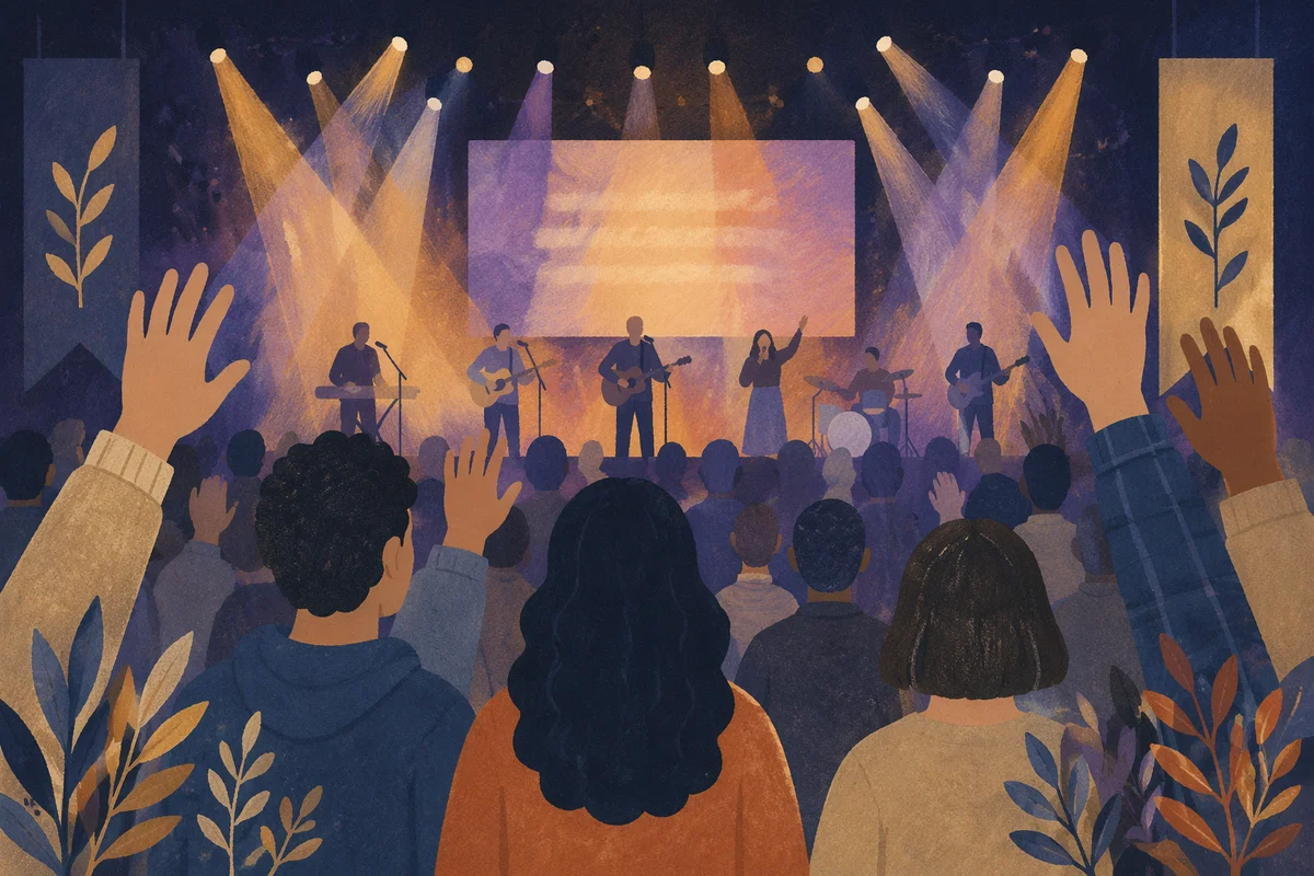 Raised Hands at Evening Worship Concert