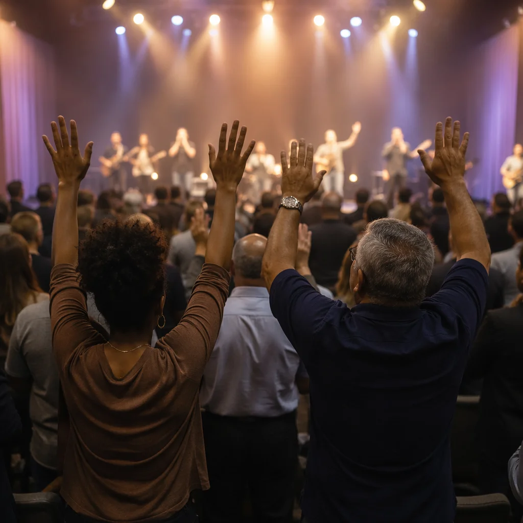 Raised Hands Worship in Modern Church