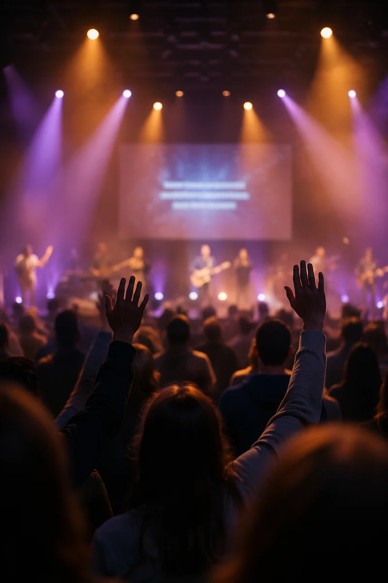 Raised Hands at Evening Worship Concert