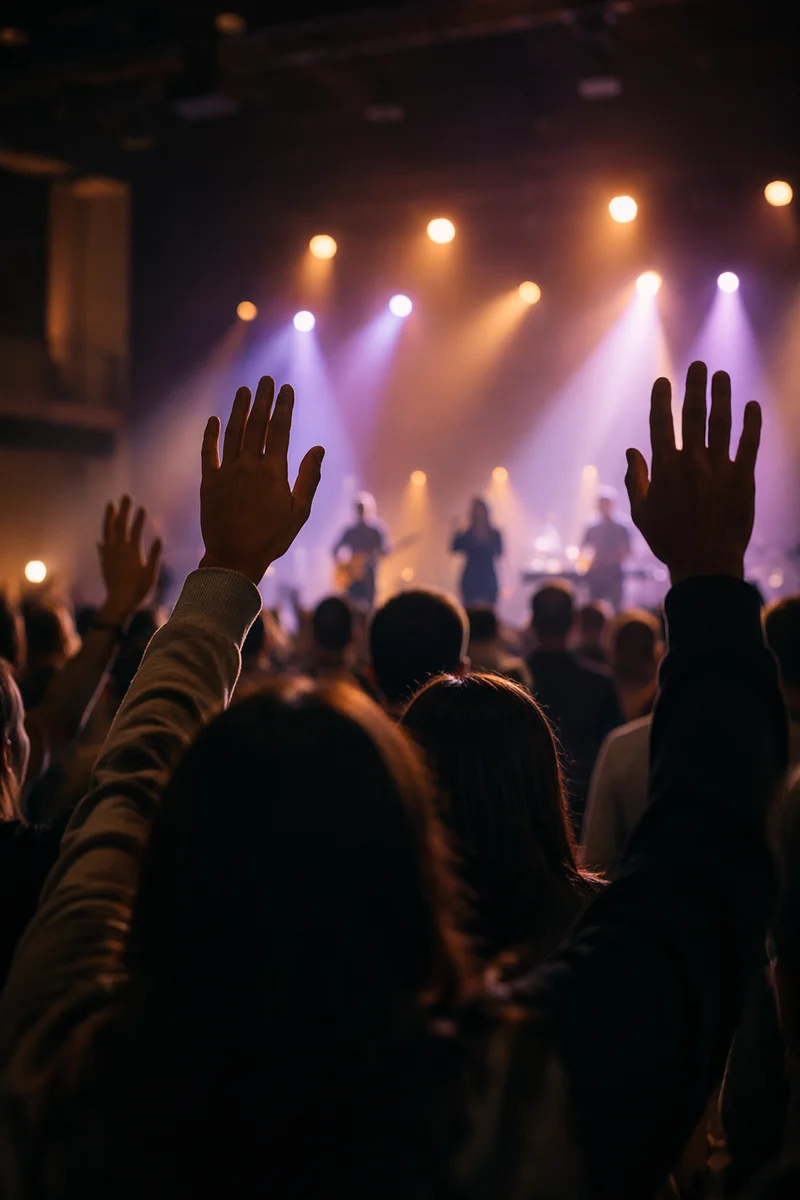 Raised Hands at Worship Night