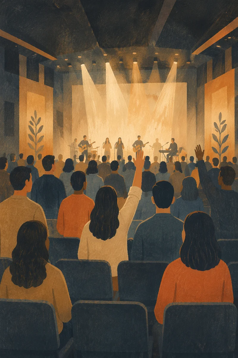 Haze Lit Worship in Modern Church