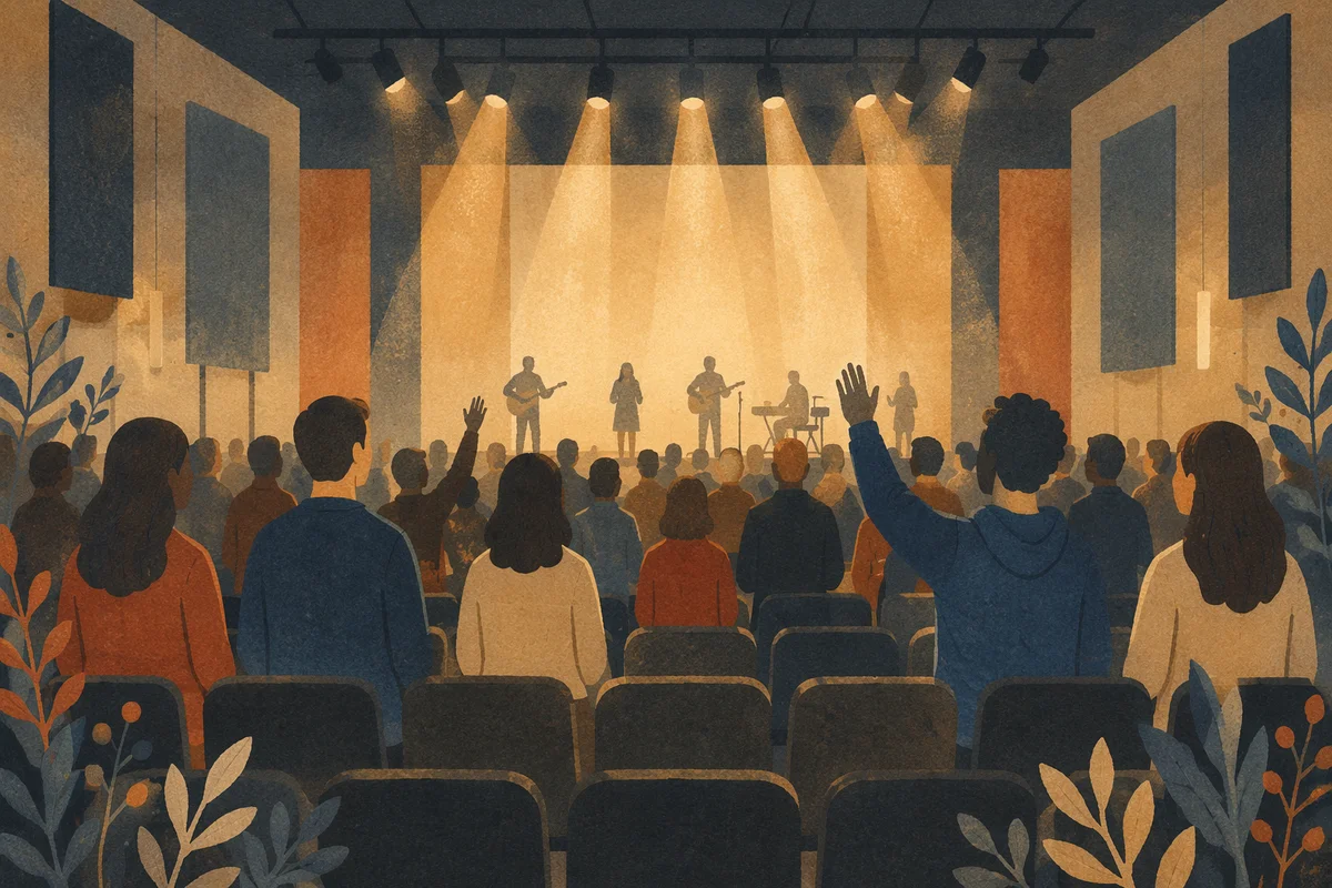 Haze Lit Worship in Modern Church