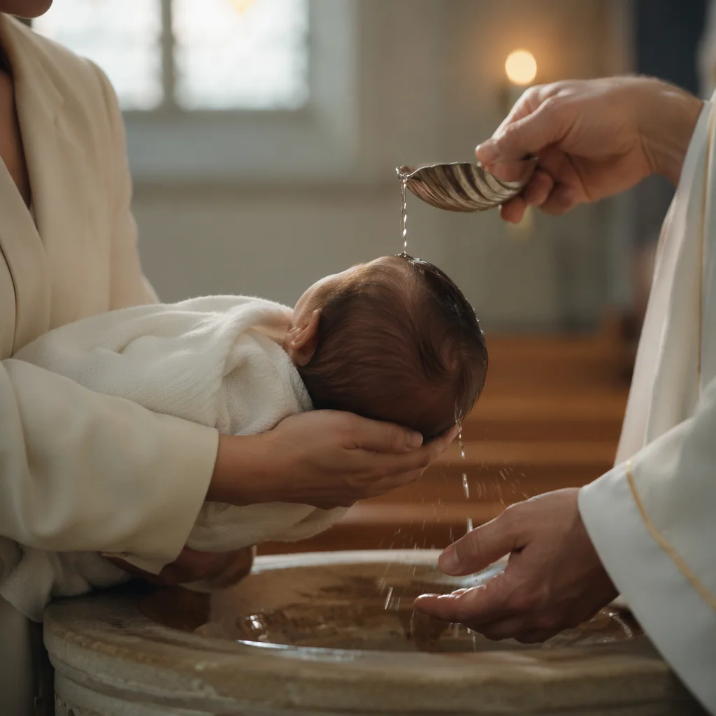 Tender Infant Baptism Water Pouring Ceremony