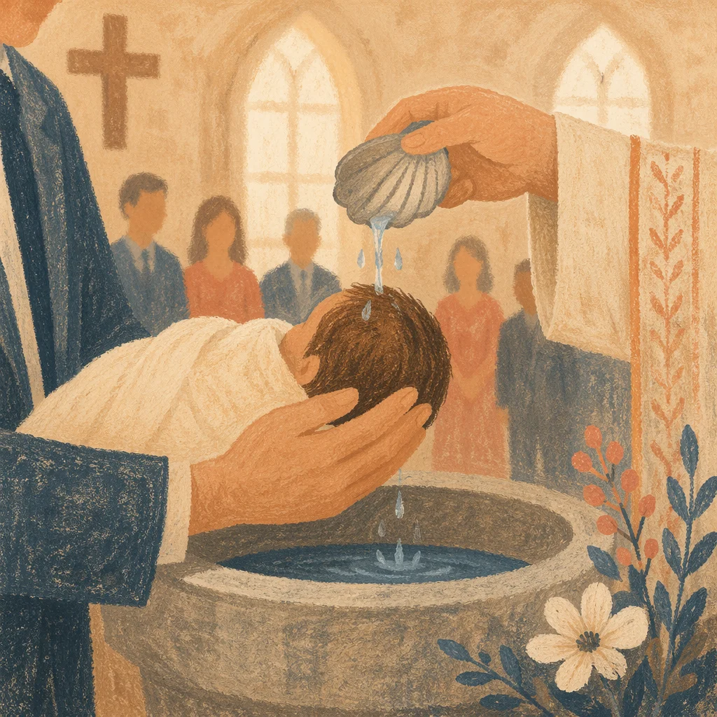 Tender Infant Baptism in Stone Church