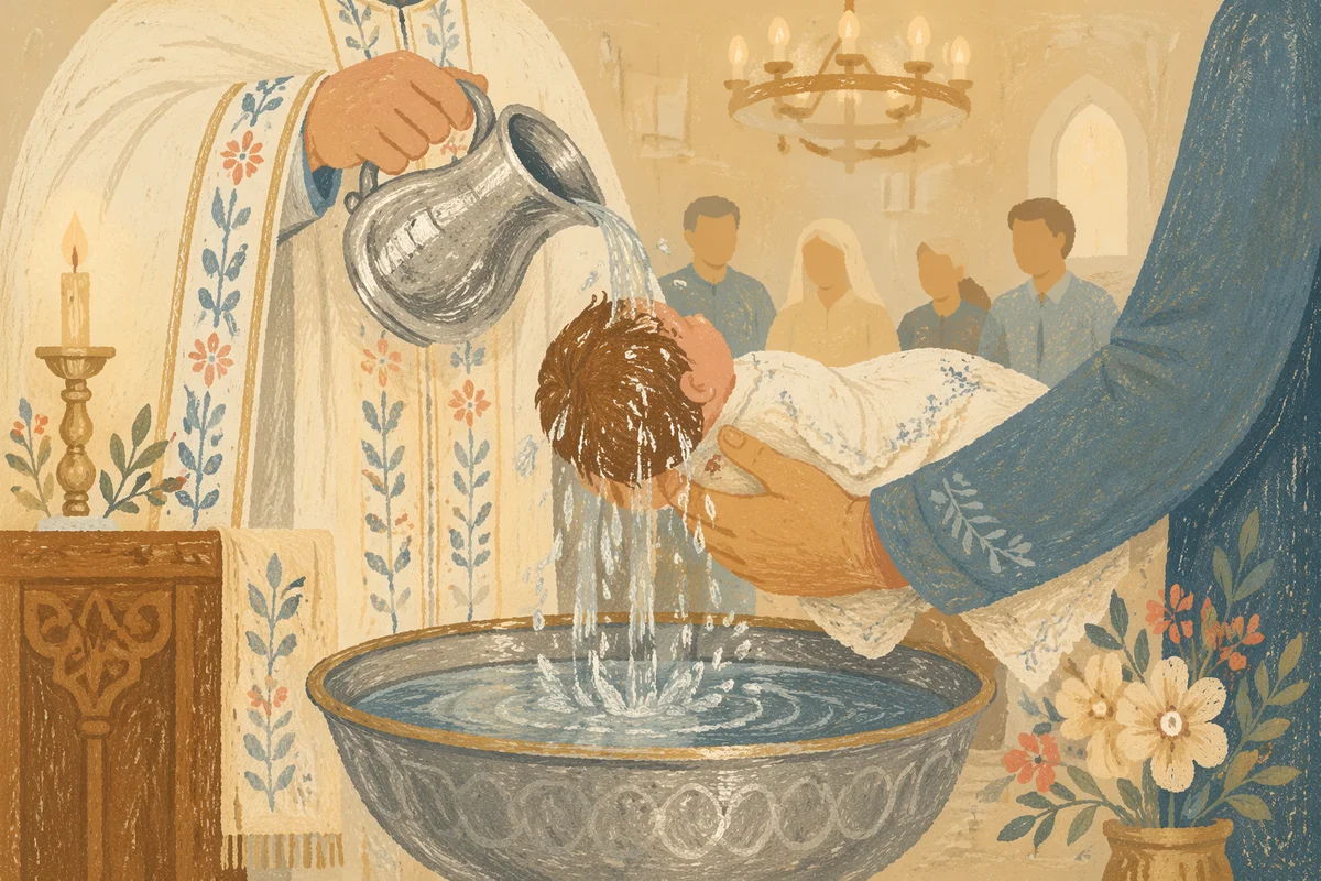 Infant Baptism Water Pouring Ceremony