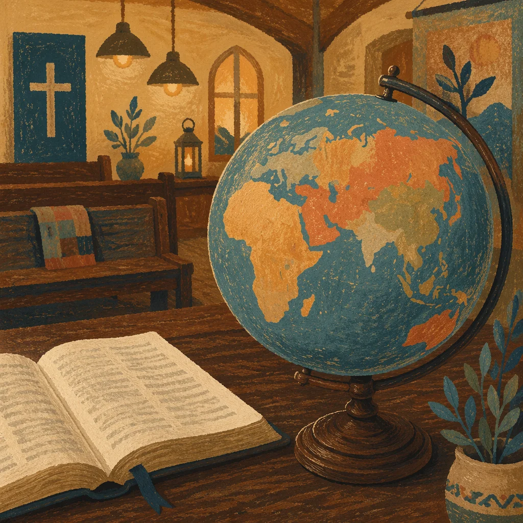 Globe and Open Bible for Missions