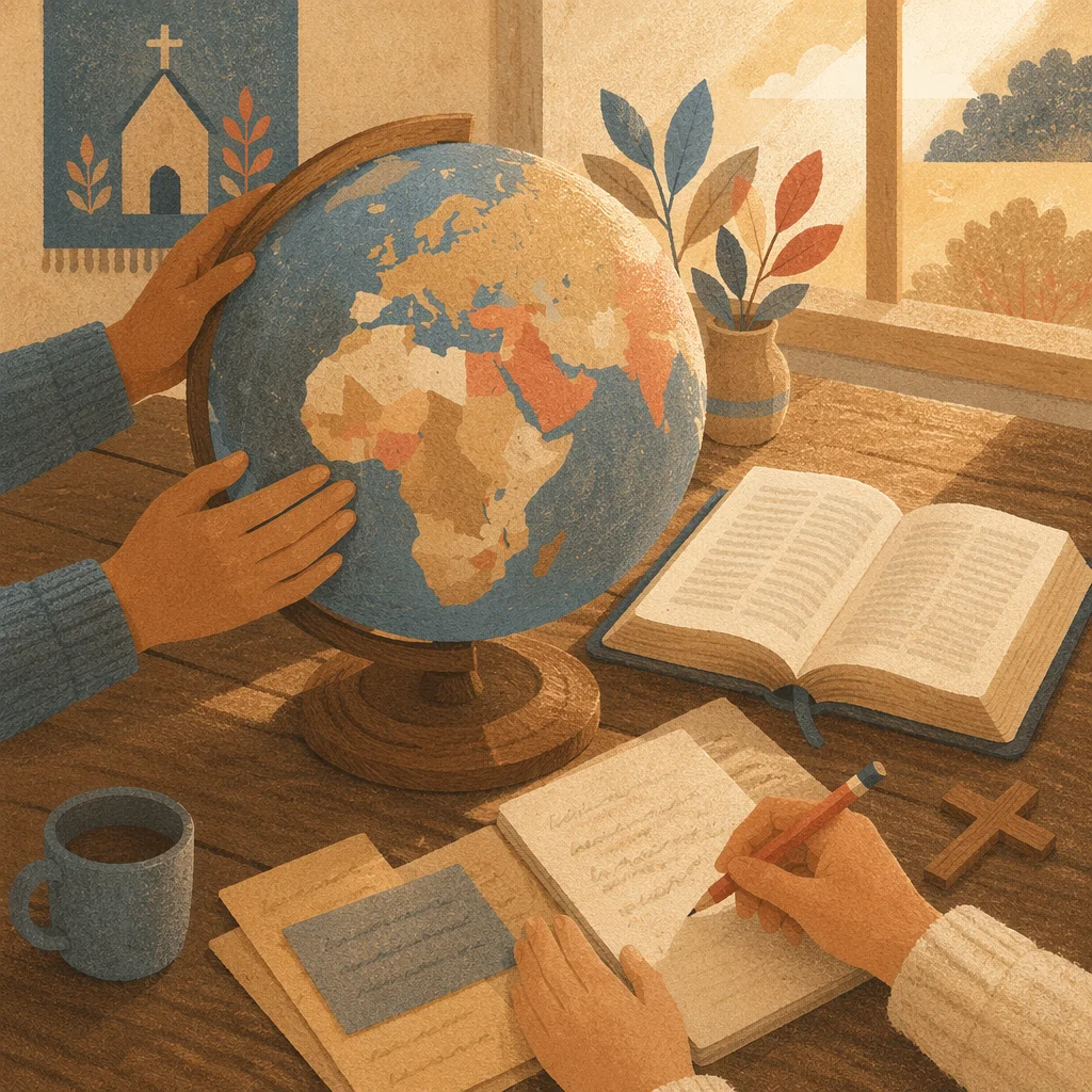 Missions Planning with Globe and Bible