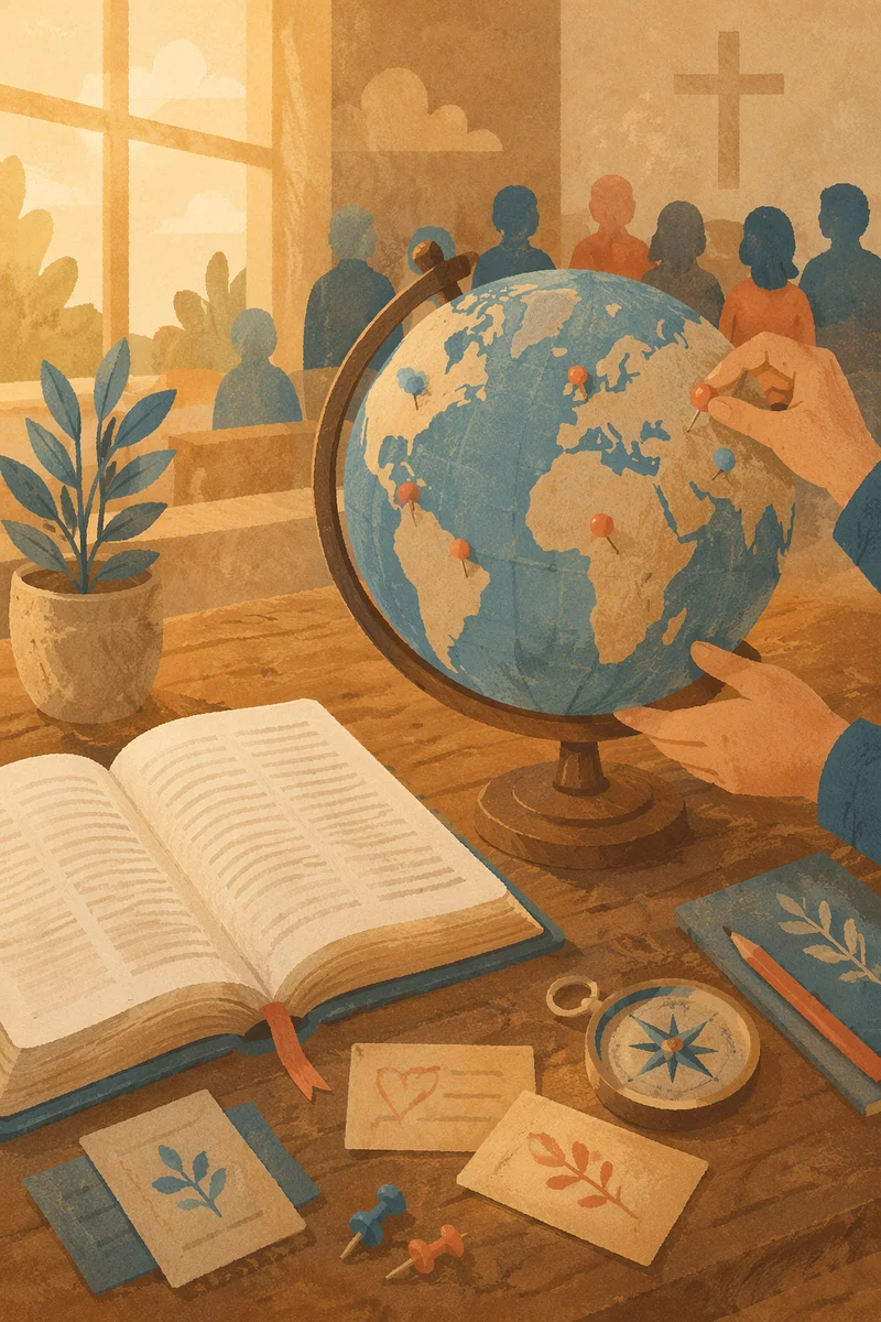 Open Bible and Globe for Missions