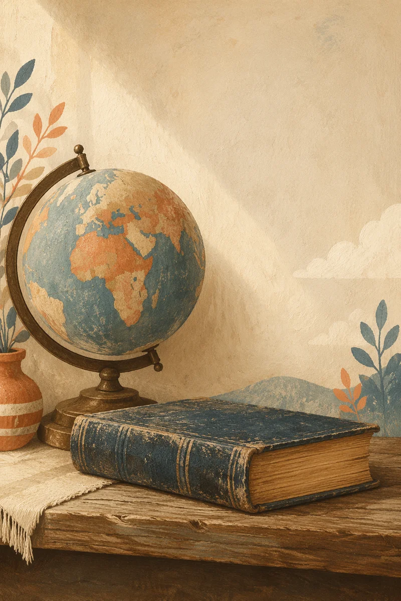 Antique Globe and Bible for Missions