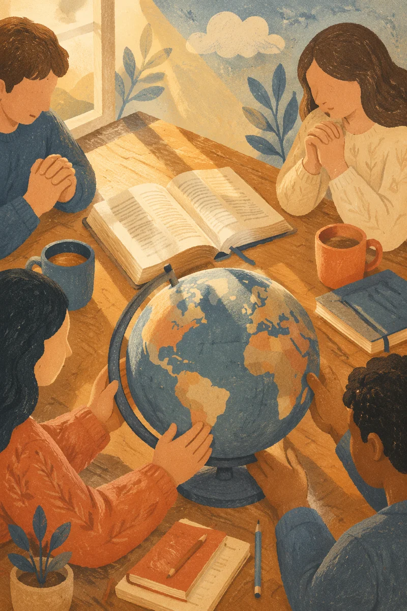 International Missions Planning with Globe and Bible