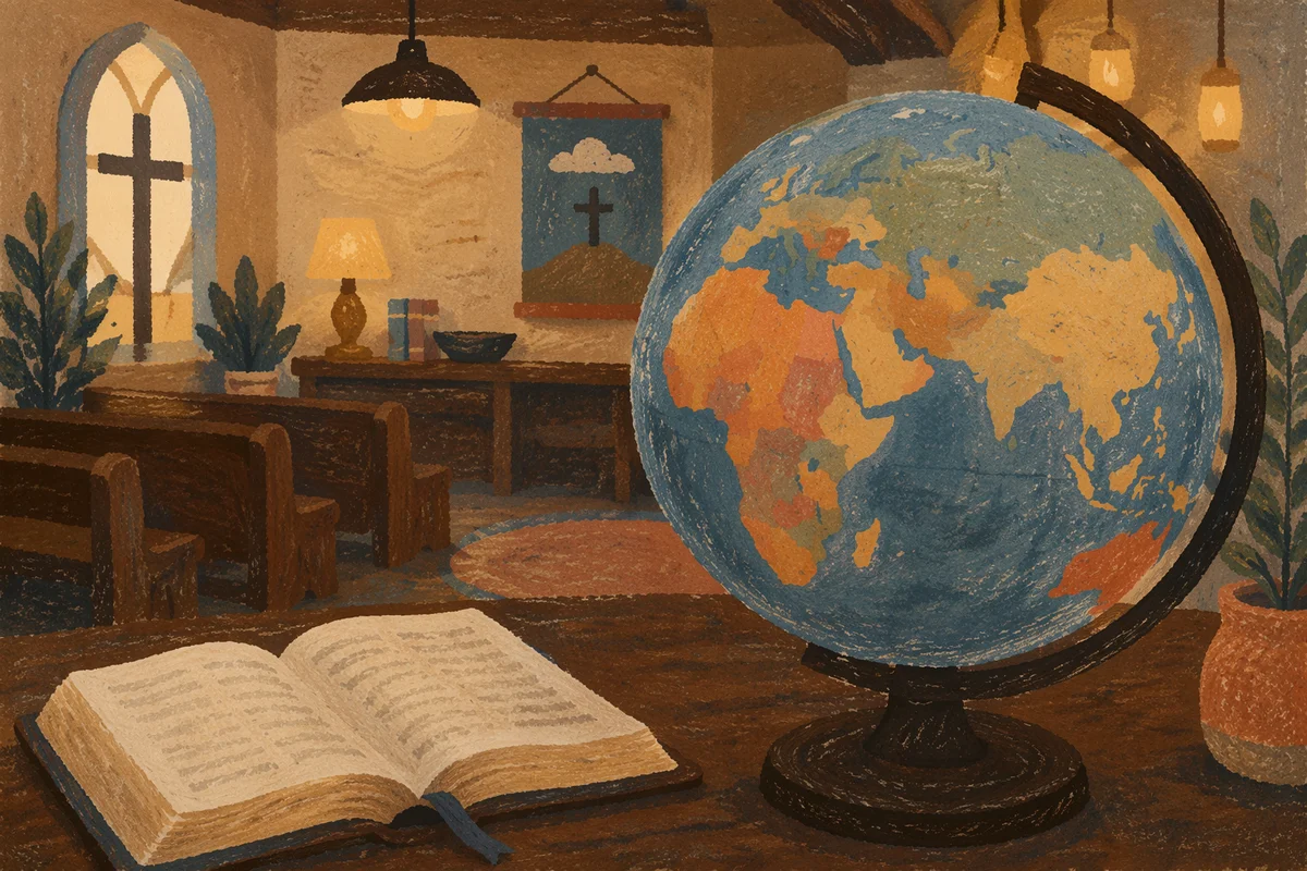 Globe and Open Bible for Missions