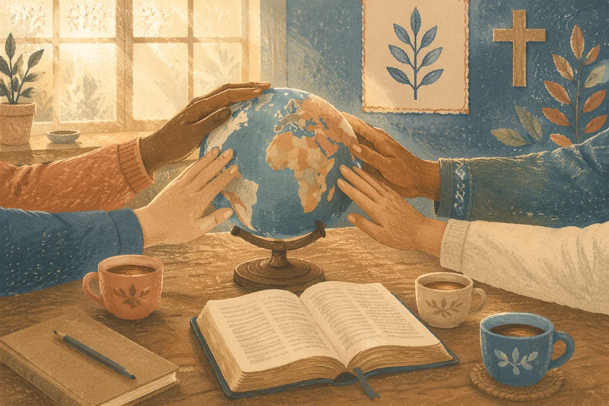 International Missions Prayer Around Globe and Bible