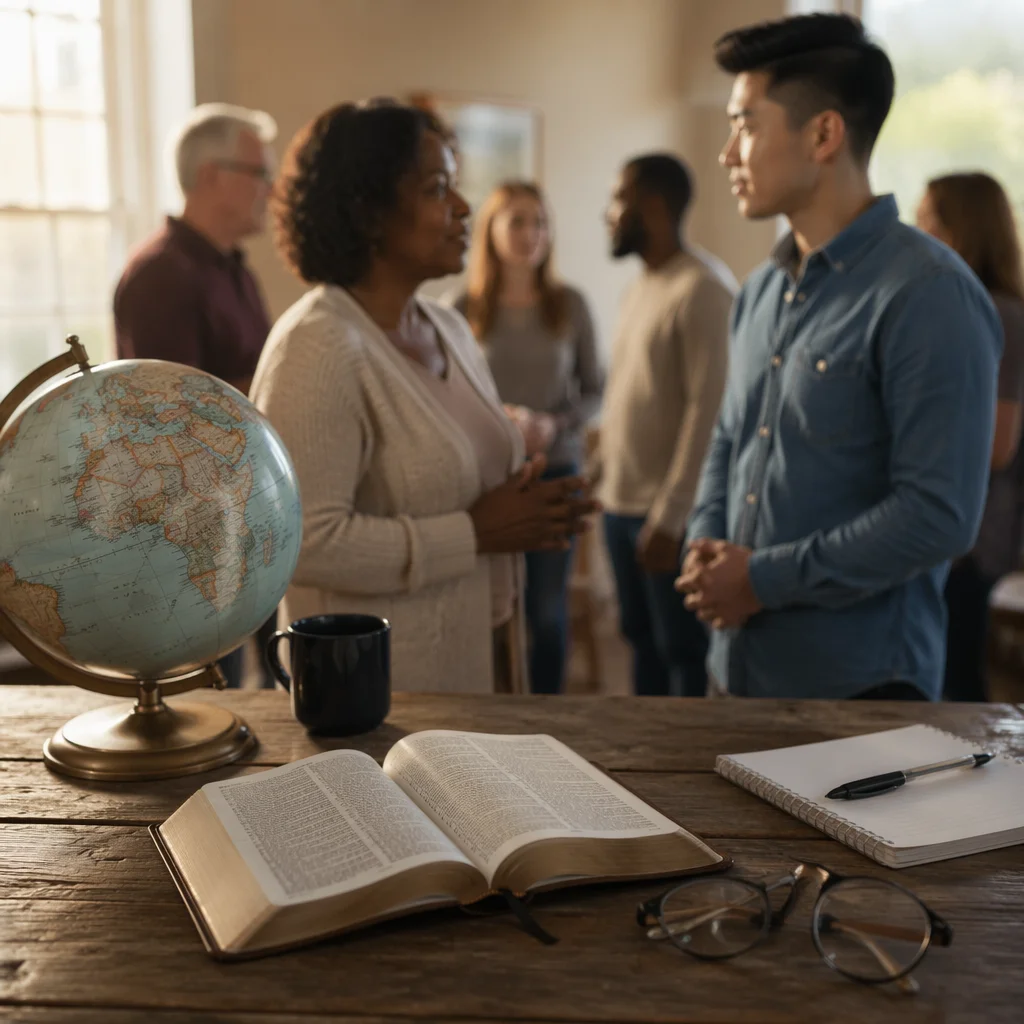 Open Bible and Globe for Global Missions
