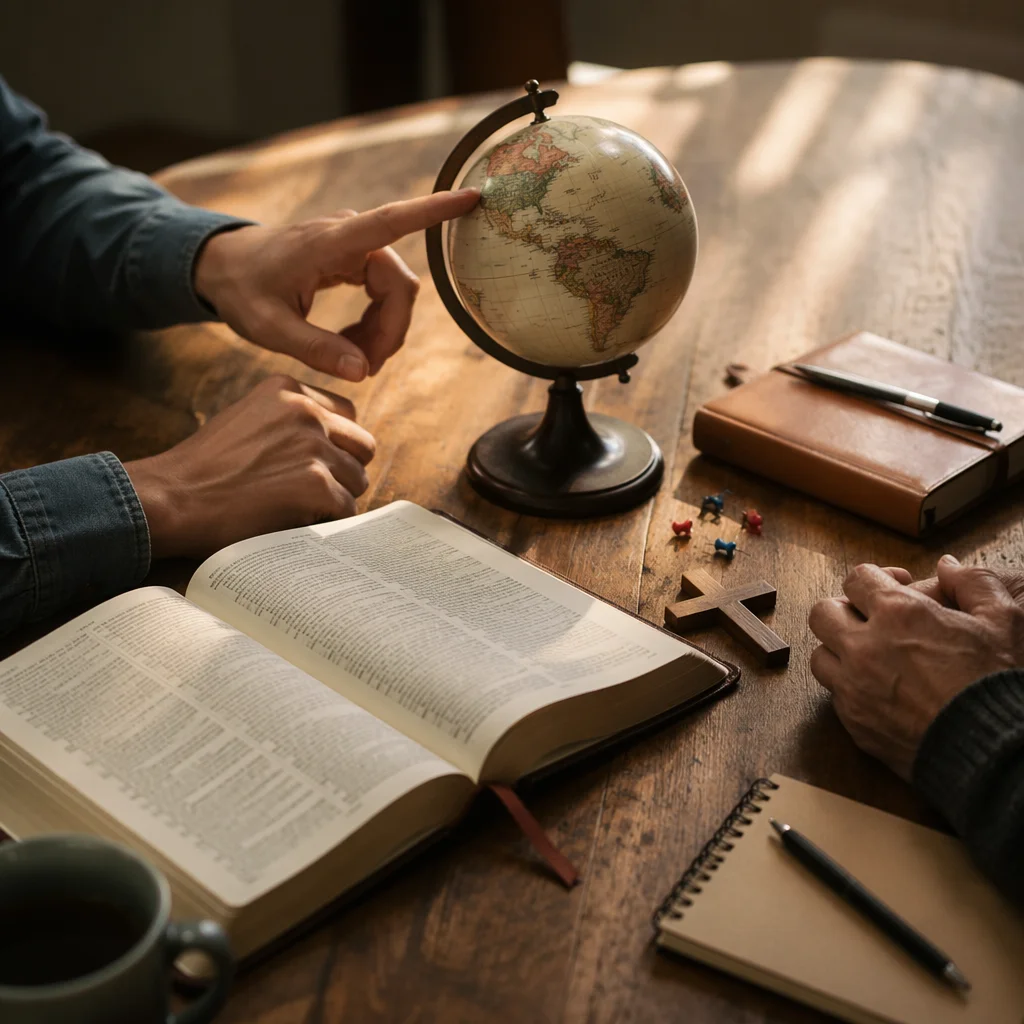 International Missions Planning with Globe and Bible
