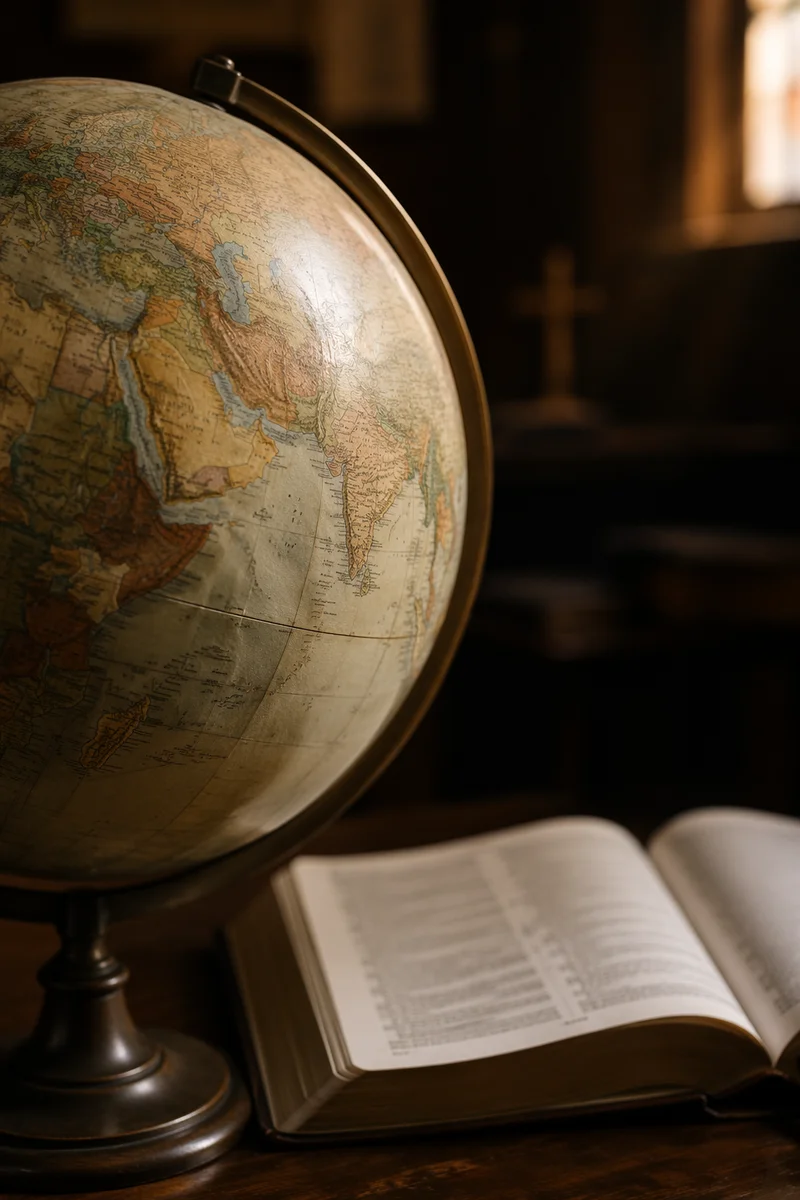 Globe and Open Bible for Missions