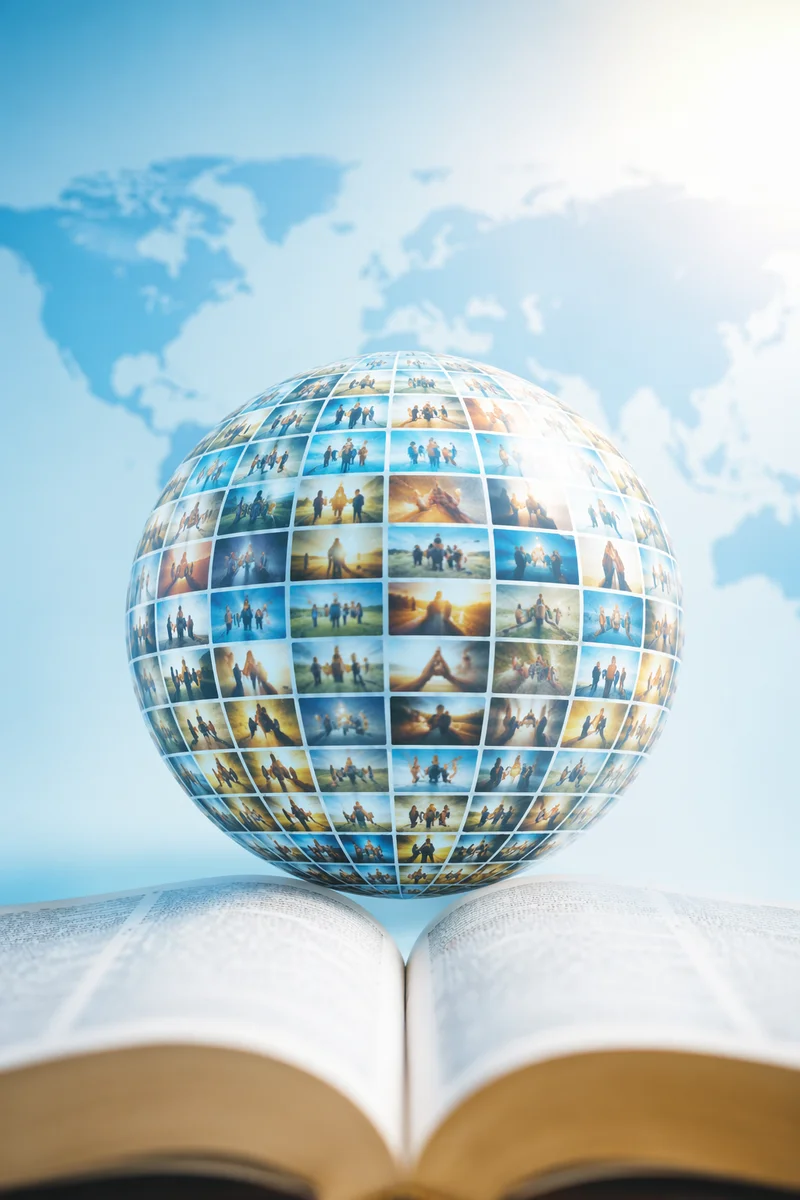 International Missions Globe Above Open Bible