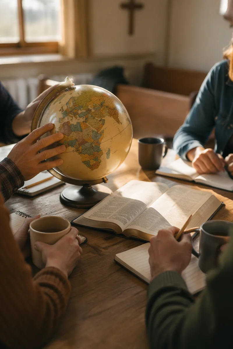 International Missions Planning with Globe and Bible