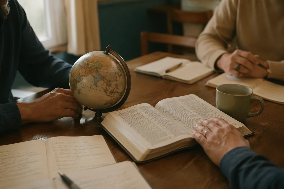 International Missions Planning with Globe and Bible