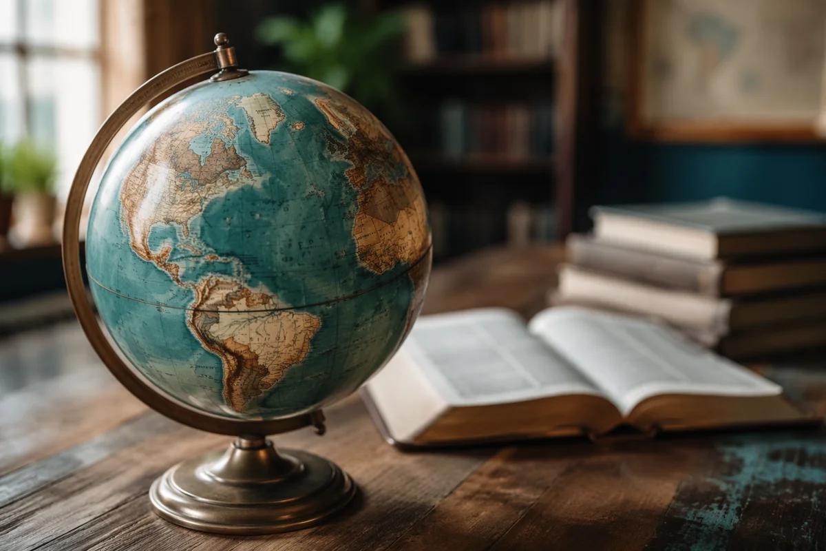 International Missions Globe With Open Bible