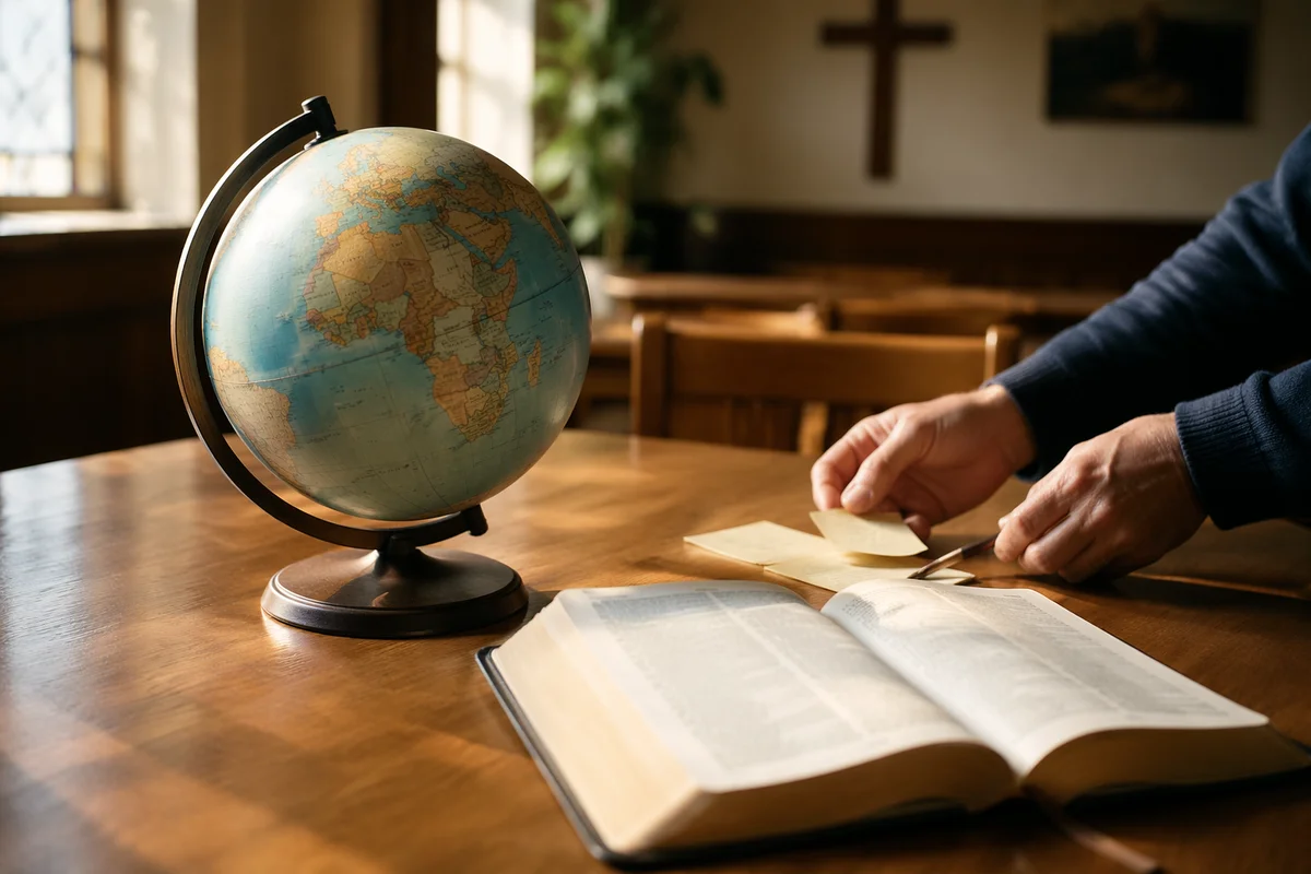 Globe and Bible for International Missions