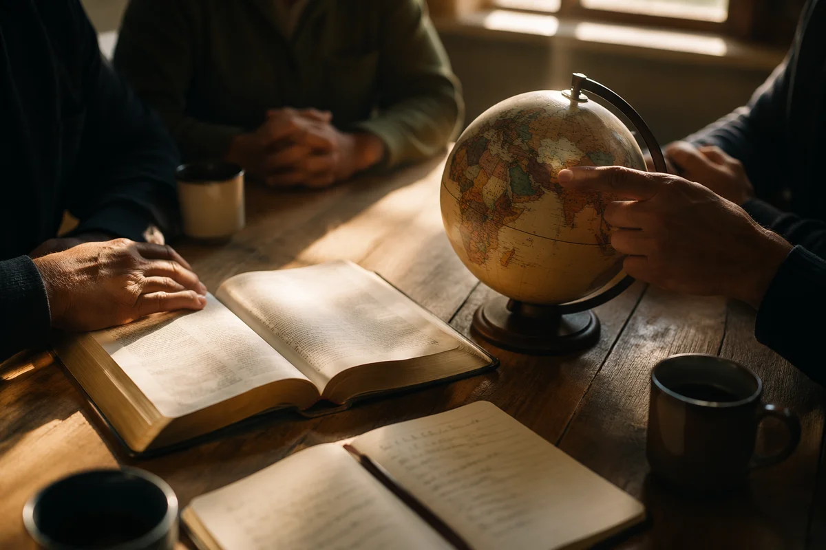 International Missions Planning with Globe and Bible