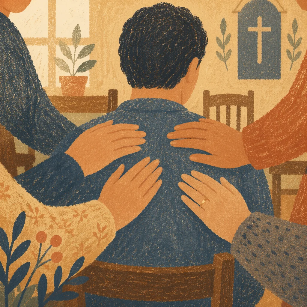 Gentle Laying Hands Prayer Ministry Moment