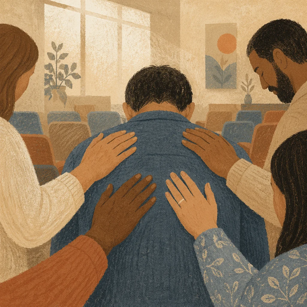 Laying Hands Prayer in Contemporary Church