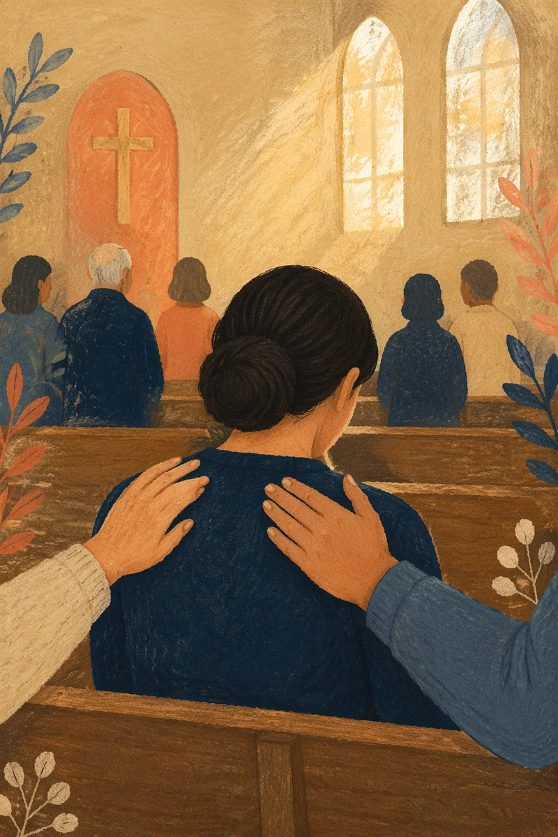 Gentle Laying Hands Prayer in Chapel