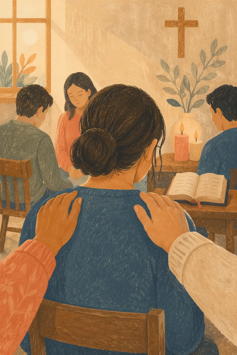 Laying Hands Prayer in Community Church