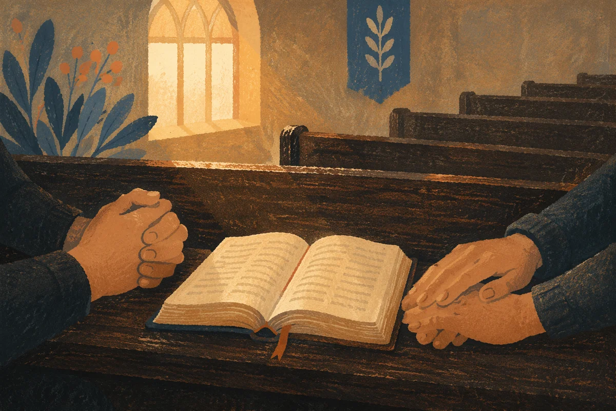 Laying Hands Prayer Over Open Scripture