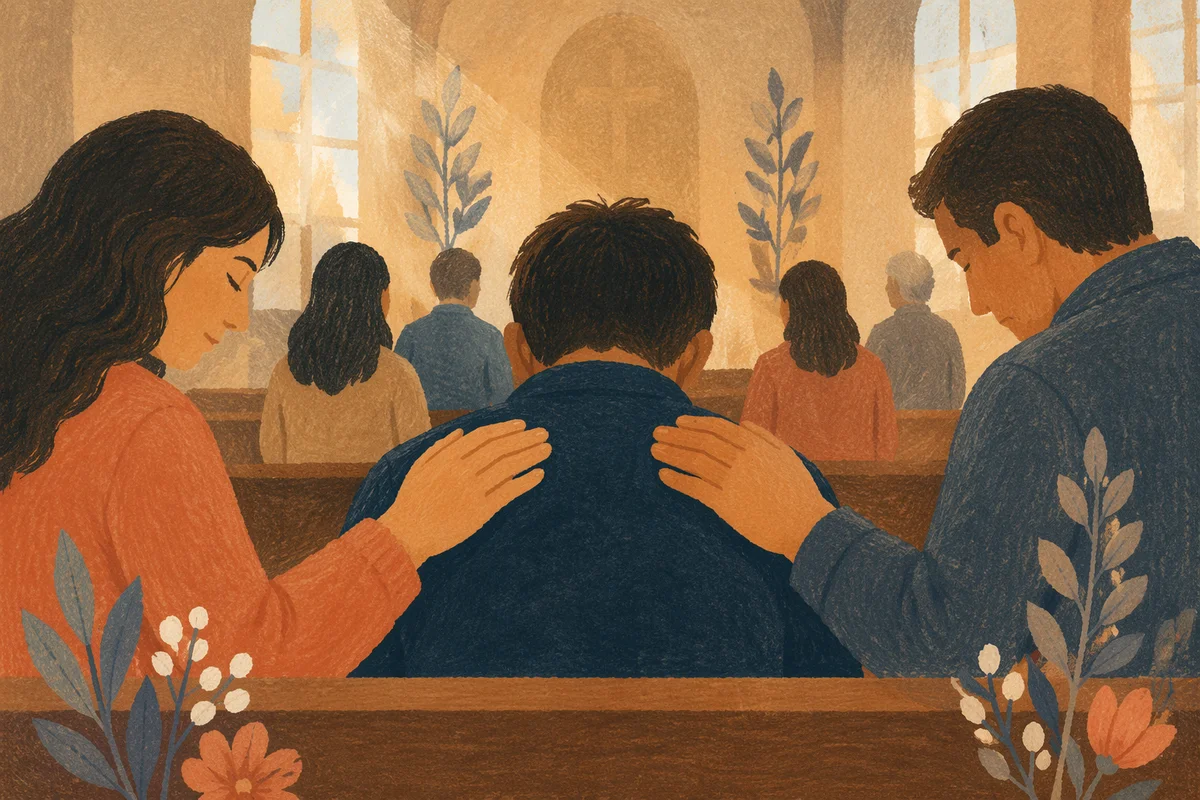 Gentle Laying Hands Prayer in Chapel