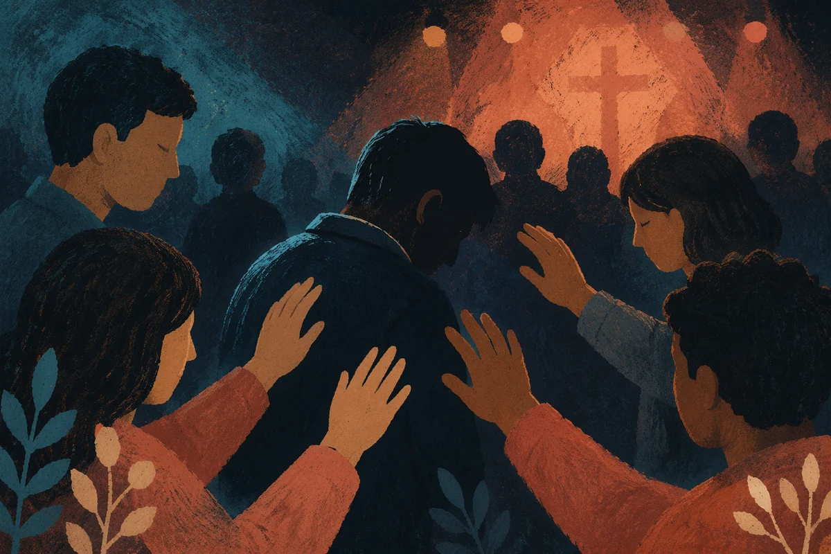 Laying Hands Prayer Ministry in Church
