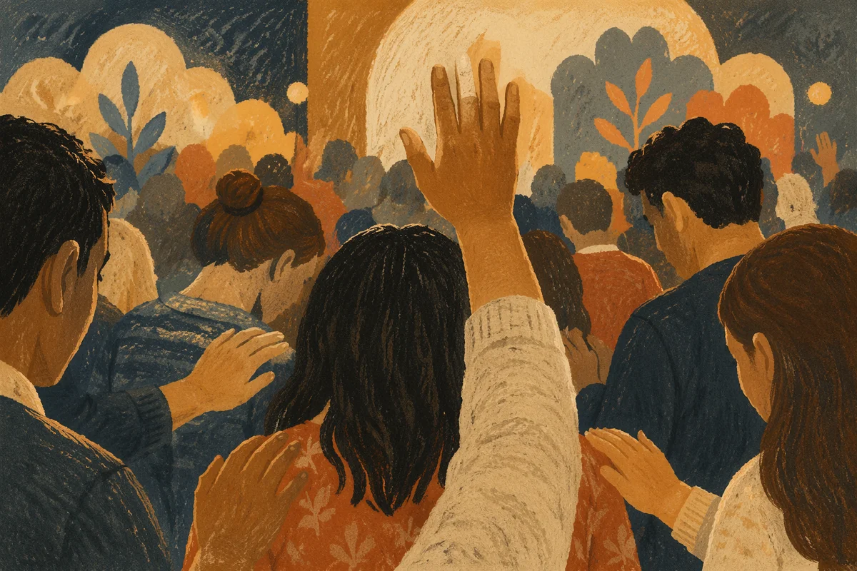 Laying Hands Prayer Ministry in Warm Church