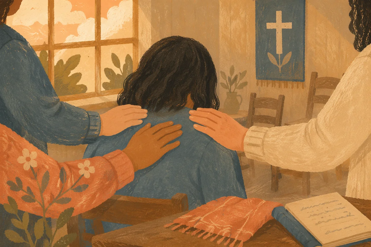 Gentle Laying Hands Prayer Ministry Moment
