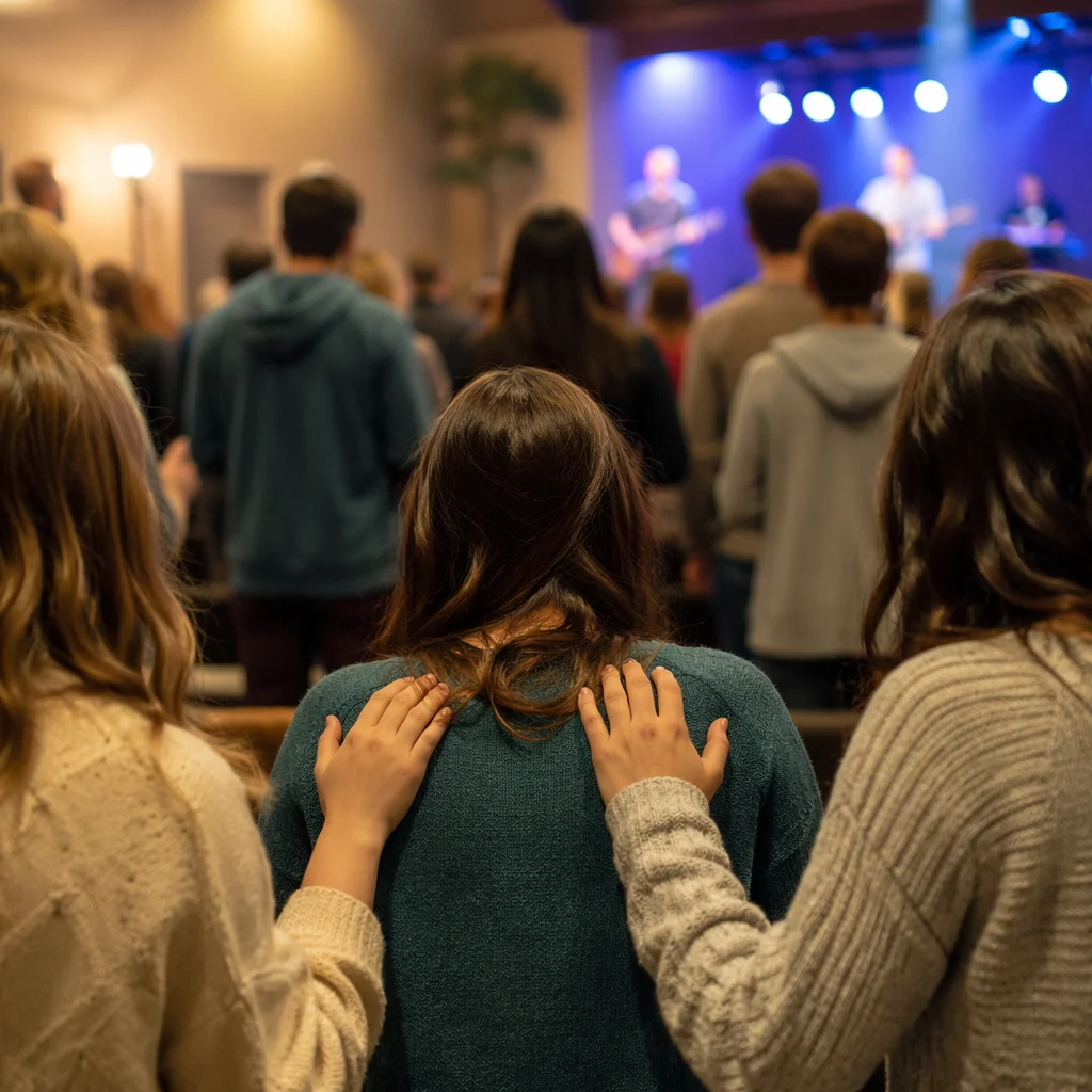 Laying Hands Prayer Ministry in Church