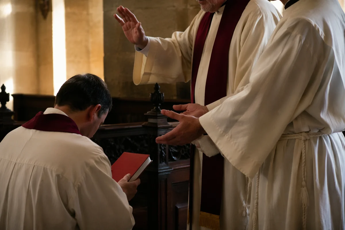 Laying Hands Prayer in Stone Sanctuary