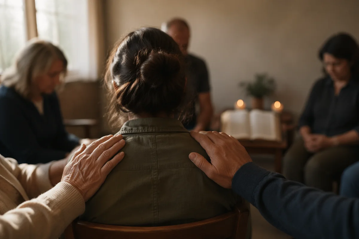 Laying Hands Prayer in Community Church