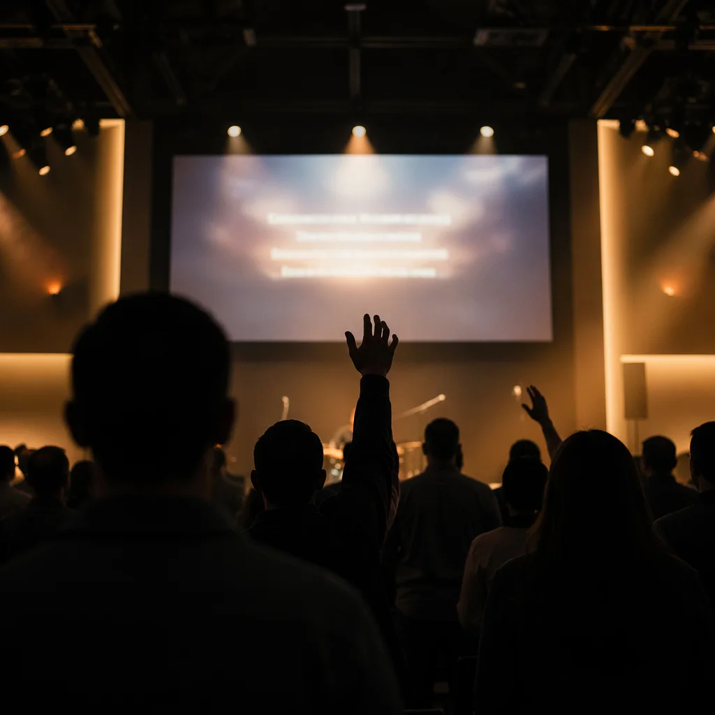 Modern Church Worship LED Screen Scene