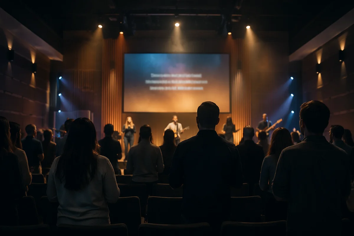 Modern Church Worship Lyrics LED Screen