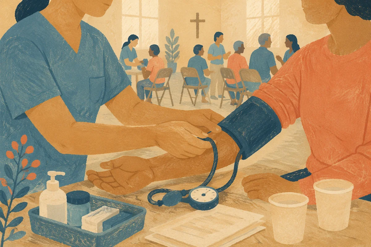 Volunteer Doctor Serving at Church Medical Mission