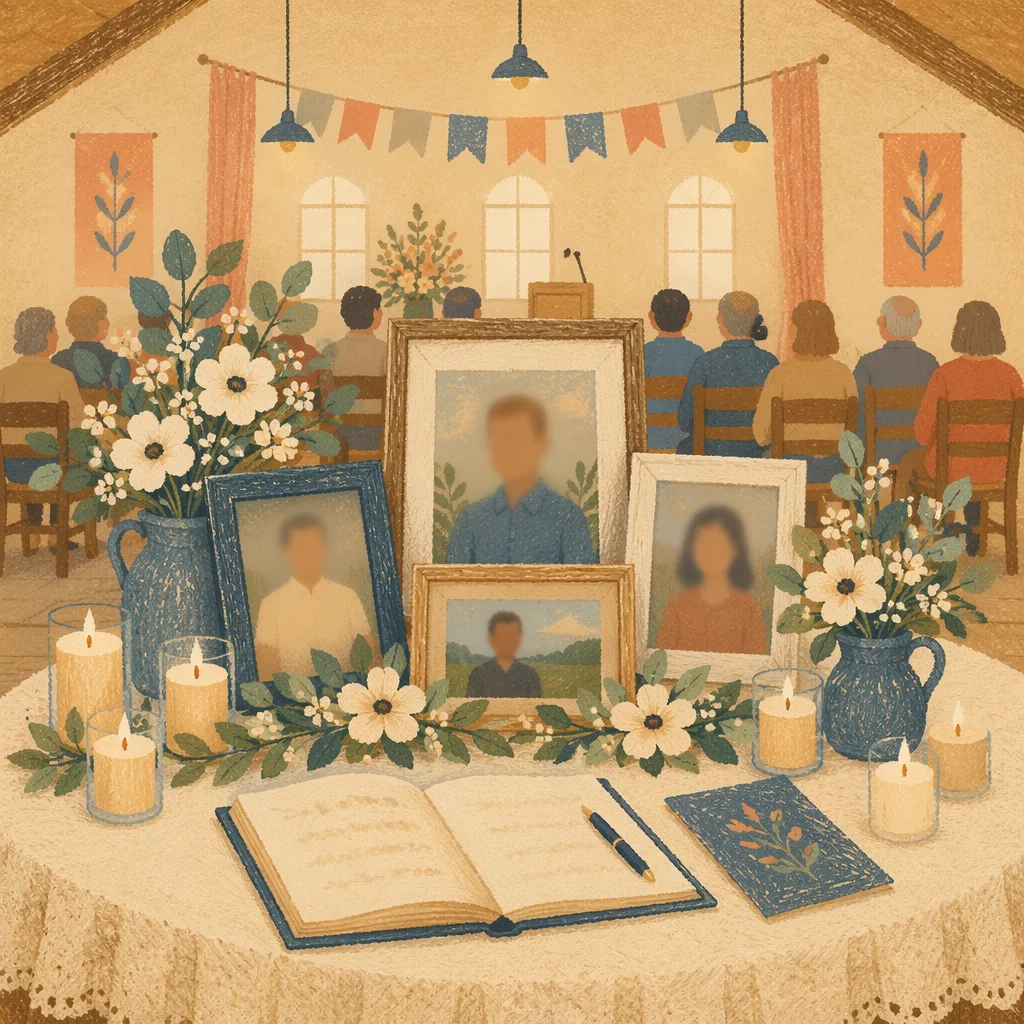 Church Memorial Tribute Photo Display