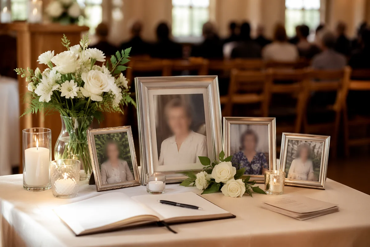 Church Memorial Tribute Photo Display