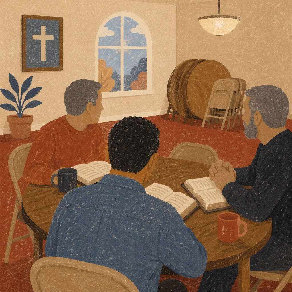 Men Sharing Quiet Bible Study Fellowship