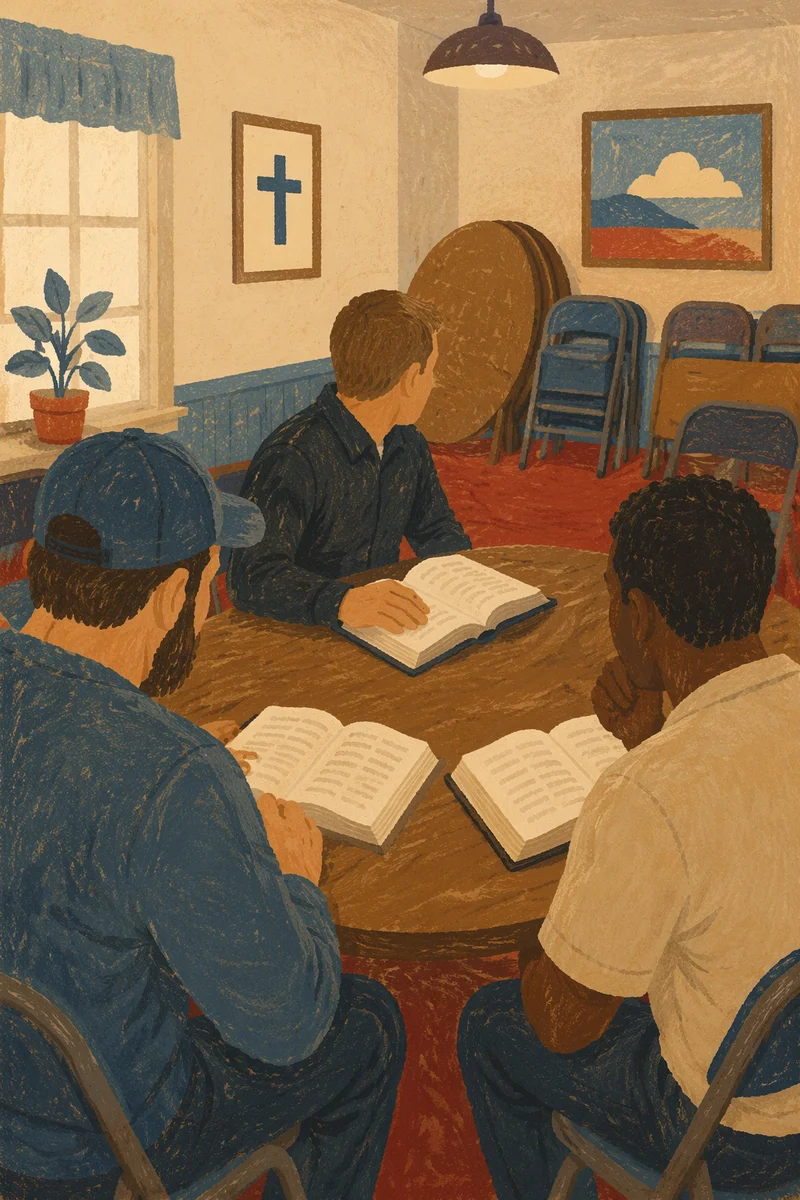 Men Sharing Quiet Bible Study Fellowship